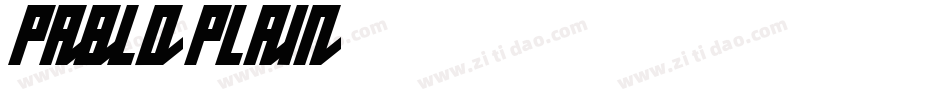 Pablo Plain字体转换